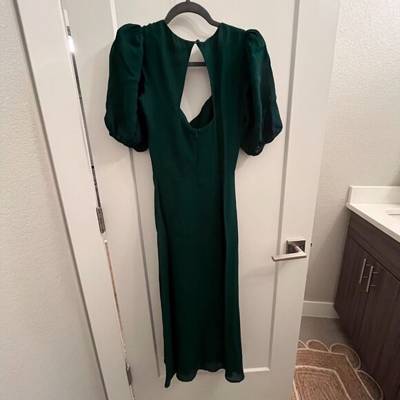 Reformation Wildflower Dress in Emerald Green | Sz 0 - Picture 5 of 5